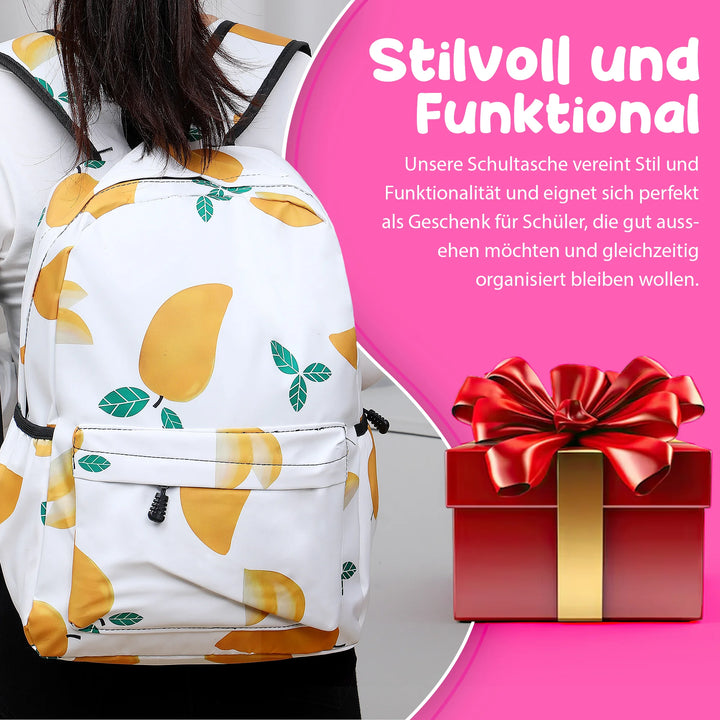   Nette Bedruckte Schultasche Mango – Europebazar