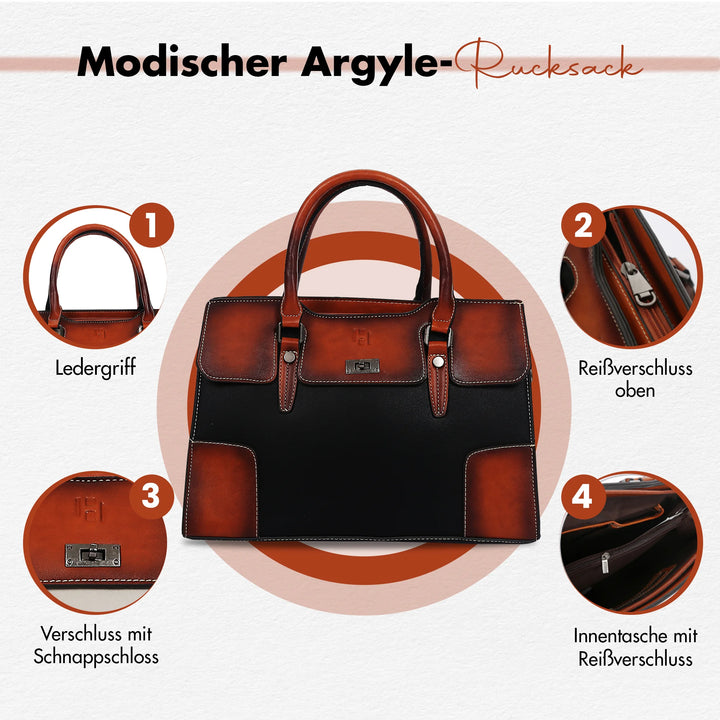 Damen Handtasche Leder Groß Schwarz– Europebazar 