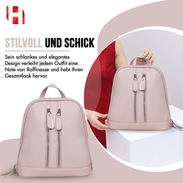 Lederrucksack Damen Pink – Europebazar