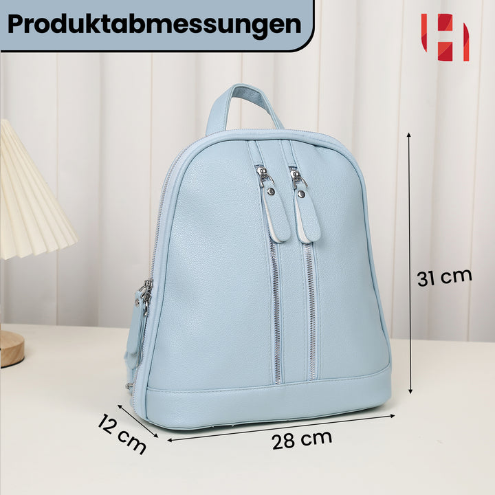 Lederrucksack Damen Blau – Europebazar