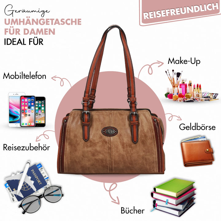 PU Leder Elegante Handtasche und Umhängetasche für Damen – Europebazar