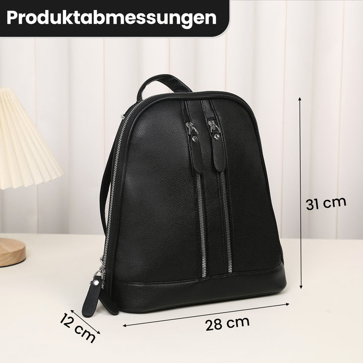 Lederrucksack Damen Schwarz – Europebazar