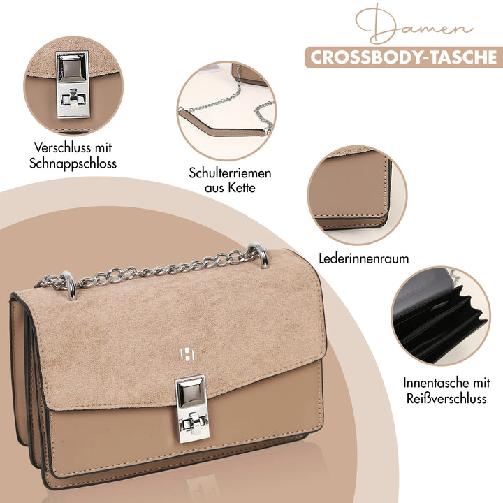 kleine Handtasche Damen Schwarz Braun – Europebazar