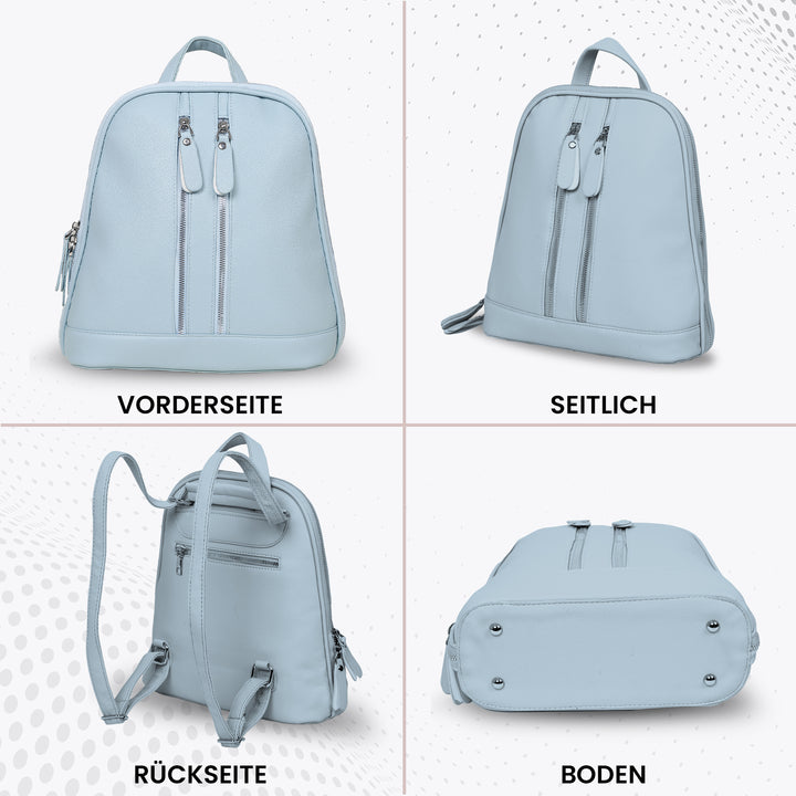 Lederrucksack Damen Blau – Europebazar