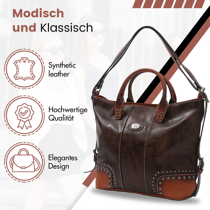 PU Leder Groß schultertaschen für damen – Europebazar