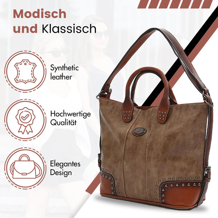 PU Leder Groß schultertaschen für damen – Europebazar