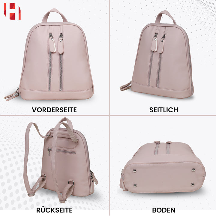 Lederrucksack Damen Pink – Europebazar