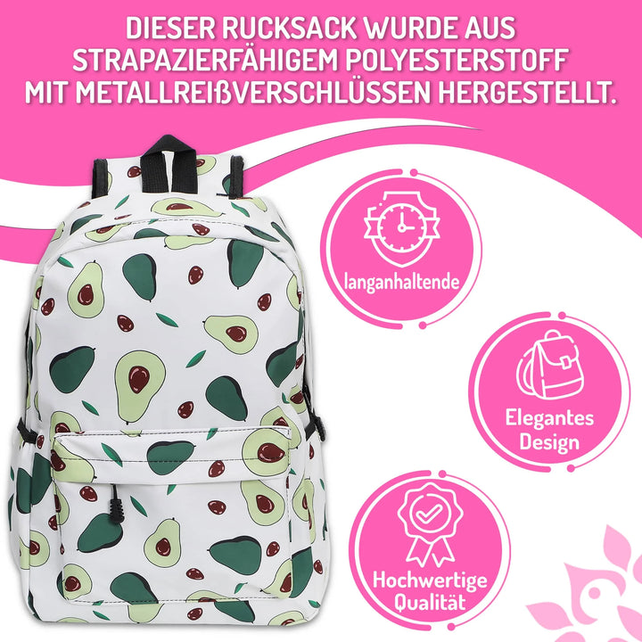 Nette Bedruckte Schultasche Avokado – Europebazar