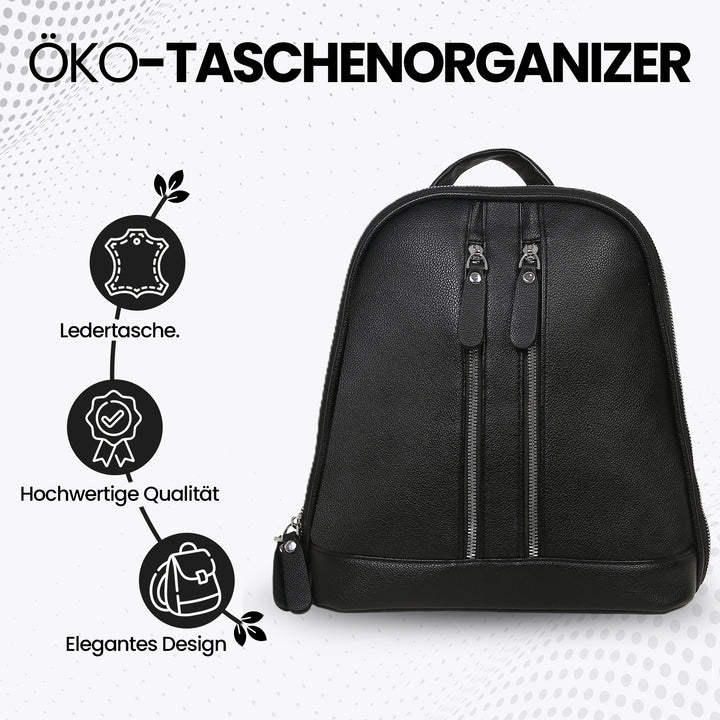 Lederrucksack Damen Schwarz – Europebazar