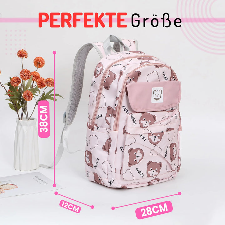 Nette Bedruckte Schultasche Pink – Europebazar