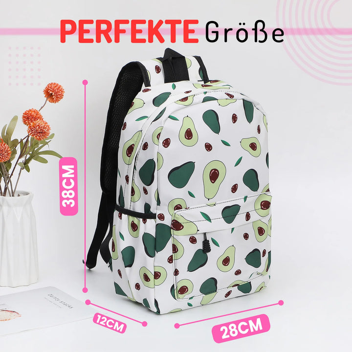 Nette Bedruckte Schultasche Avokado – Europebazar