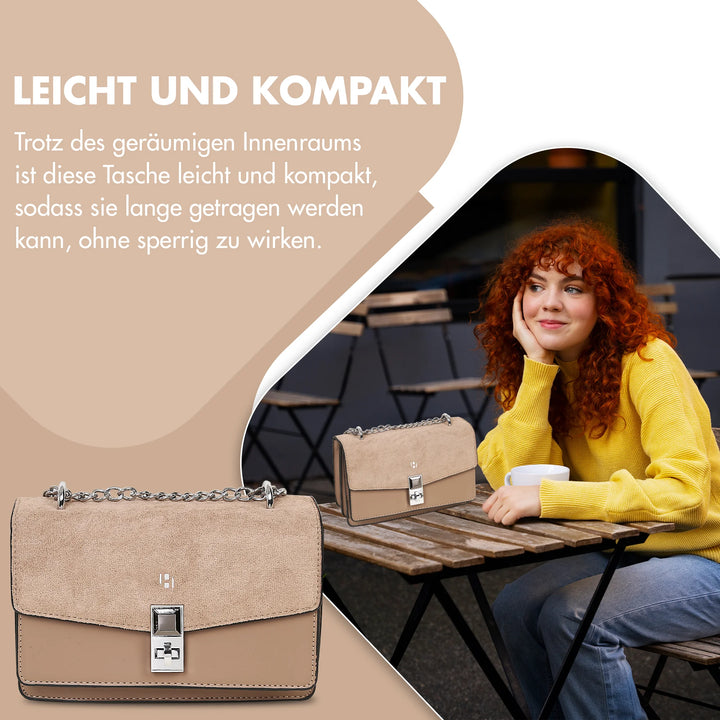 kleine Handtasche Damen Schwarz Braun – Europebazar