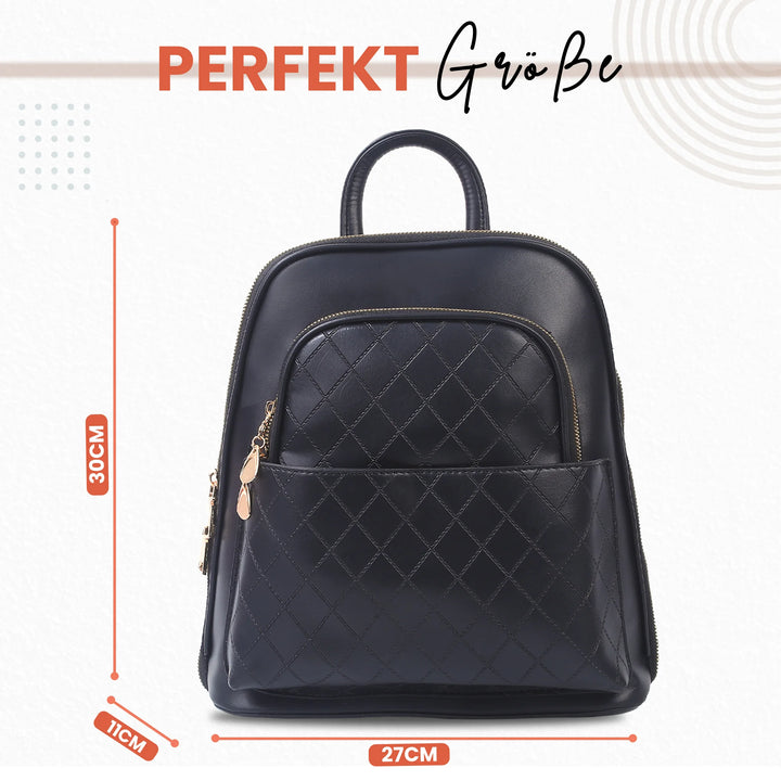 PU Leder Rucksack für Damen Schwarz – Europebazar