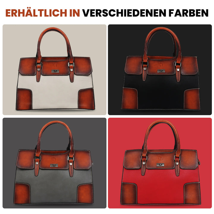 Damen Handtasche Leder Groß Rot– Europebazar