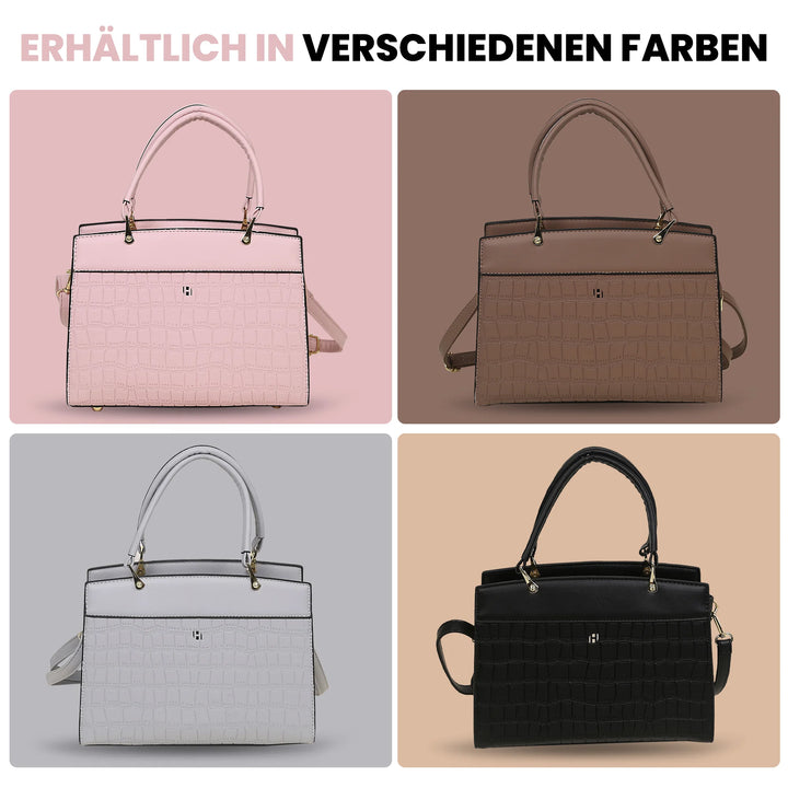 Damen Handtasche Braun- Krokodil Muster – Europebazar