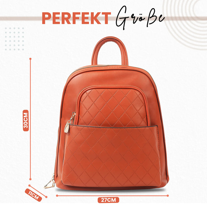 PU Leder Rucksack für Damen Braun – Europebazar