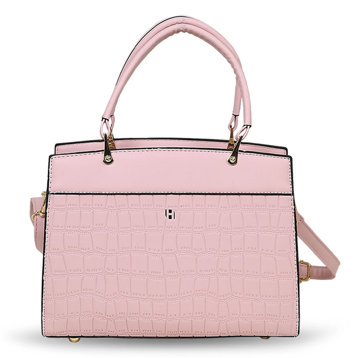 Damen Handtasche Pink- Krokodil Muster – Europebazar