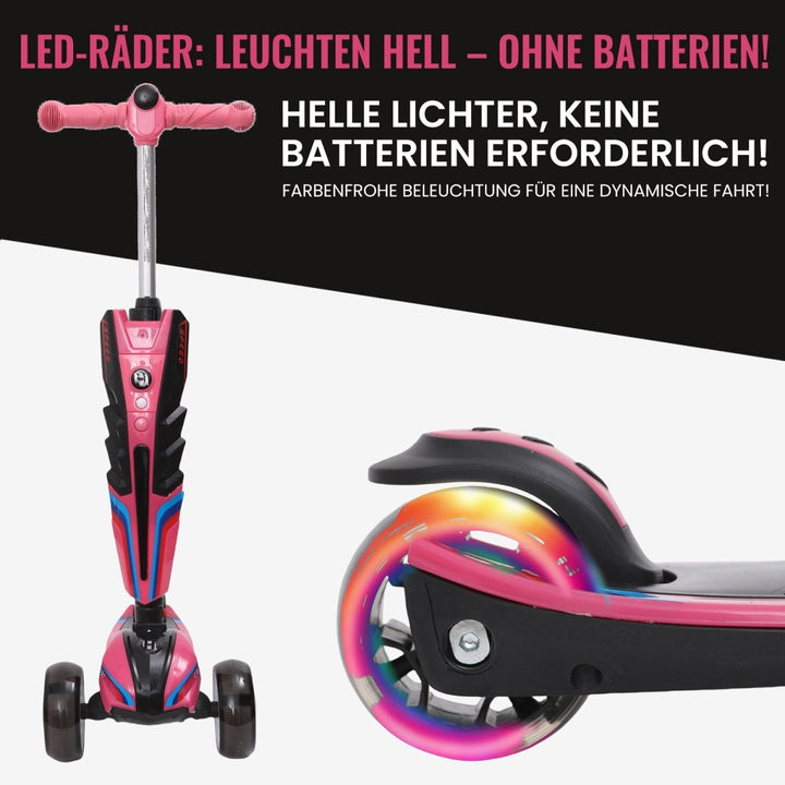 Habib Gruppe 3 - Rad Roller mit LED - Licht | Klappbar & bis 100kg belastbar - Europebazar