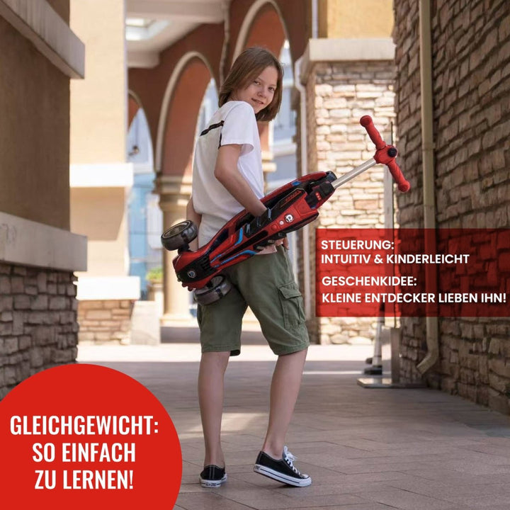 Habib Gruppe 3 - Rad Roller mit LED - Licht | Klappbar & bis 100kg belastbar - Europebazar