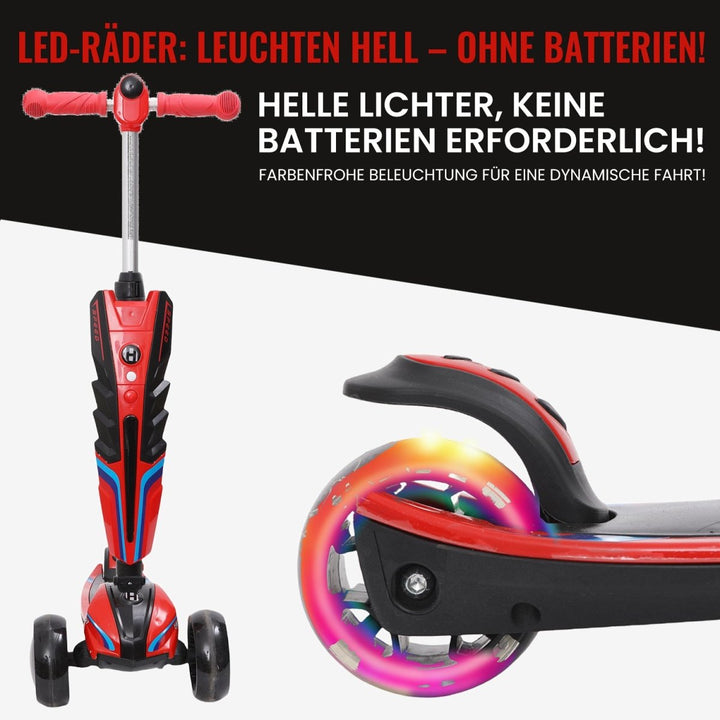 Habib Gruppe 3 - Rad Roller mit LED - Licht | Klappbar & bis 100kg belastbar - Europebazar