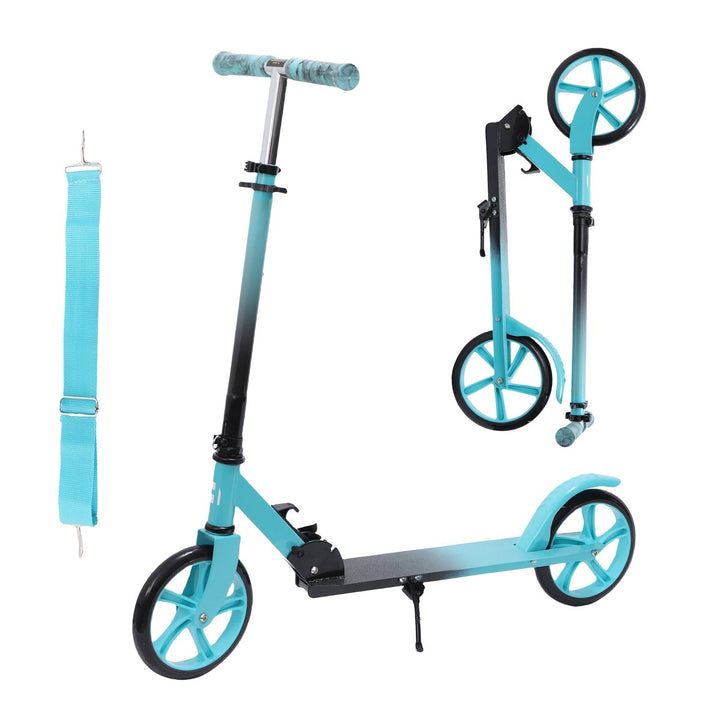 Habib Gruppe Cityroller - Kick Scooter - Kinderroller für Kinder und Jugendliche Zertifiziert vom TÜV Süd - Faltbarer Aluminium - Tretroller Höhenverstellbar - 200mm Räder - Tragbar - ab 10 Jahren - Europebazar