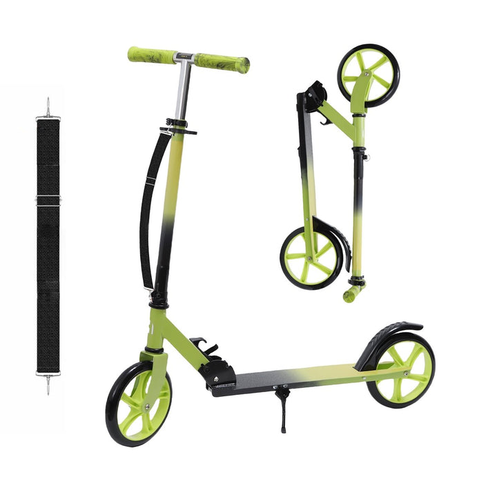 Habib Gruppe Cityroller - Kick Scooter - Kinderroller für Kinder und Jugendliche Zertifiziert vom TÜV Süd - Faltbarer Aluminium - Tretroller Höhenverstellbar - 200mm Räder - Tragbar - ab 10 Jahren - Europebazar