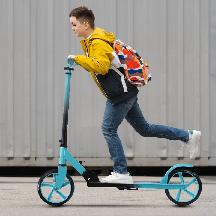 Habib Gruppe Cityroller - Kick Scooter - Kinderroller für Kinder und Jugendliche Zertifiziert vom TÜV Süd - Faltbarer Aluminium - Tretroller Höhenverstellbar - 200mm Räder - Tragbar - ab 10 Jahren - Europebazar