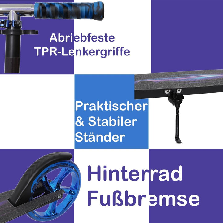 Habib Gruppe Cityroller mit XXL Glanz - Rädern | Klappbar & bis 100kg - Europebazar