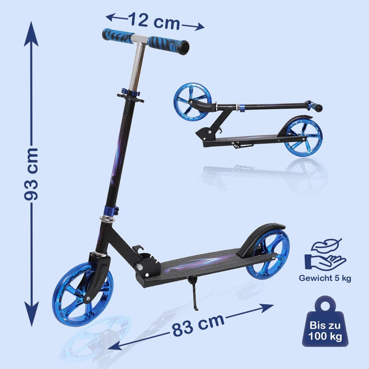 Habib Gruppe Cityroller mit XXL Glanz - Rädern | Klappbar & bis 100kg - Europebazar