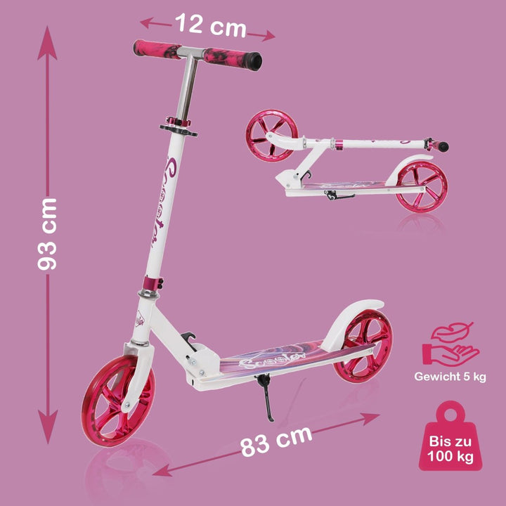 Habib Gruppe Cityroller mit XXL Glanz - Rädern | Klappbar & bis 100kg - Europebazar