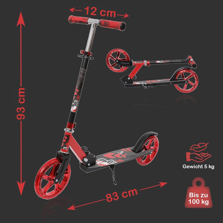 Habib Gruppe Cityroller mit XXL Glanz - Rädern | Klappbar & bis 100kg - Europebazar