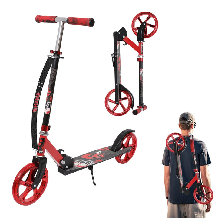 Habib Gruppe Cityroller mit XXL Glanz - Rädern | Klappbar & bis 100kg - Europebazar