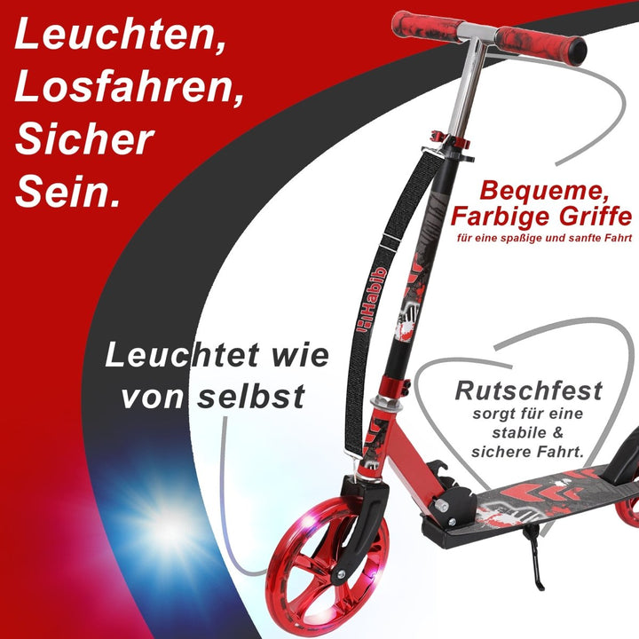 Habib Gruppe Cityroller mit XXL Glanz - Rädern | Klappbar & bis 100kg - Europebazar