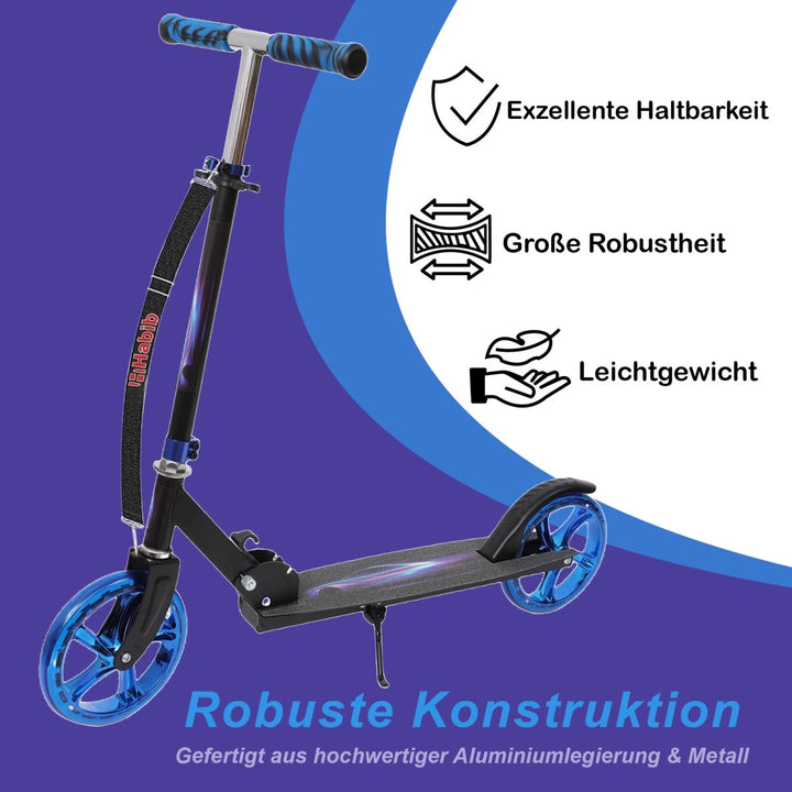 Habib Gruppe Cityroller mit XXL Glanz - Rädern | Klappbar & bis 100kg - Europebazar