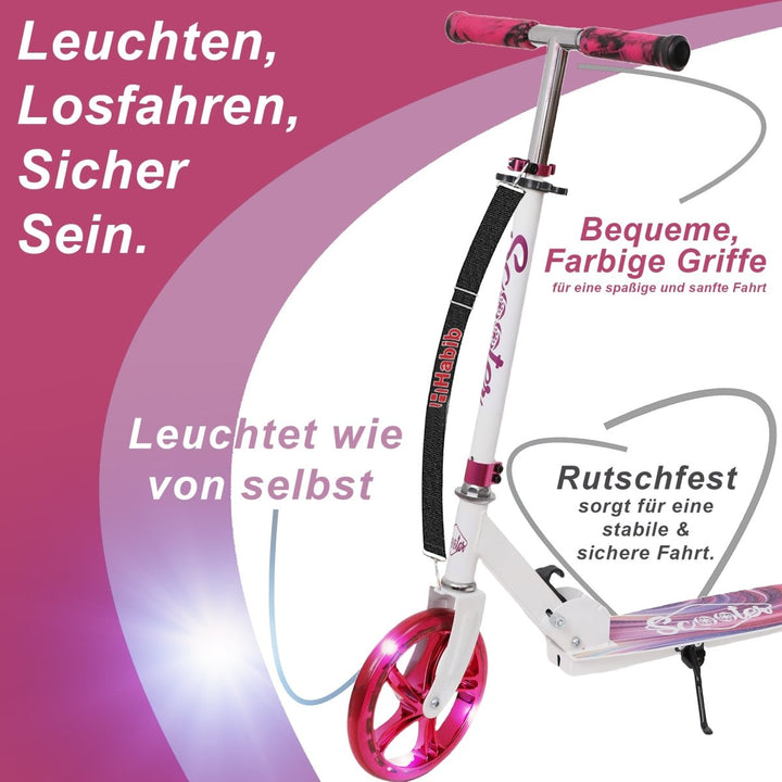 Habib Gruppe Cityroller mit XXL Glanz - Rädern | Klappbar & bis 100kg - Europebazar