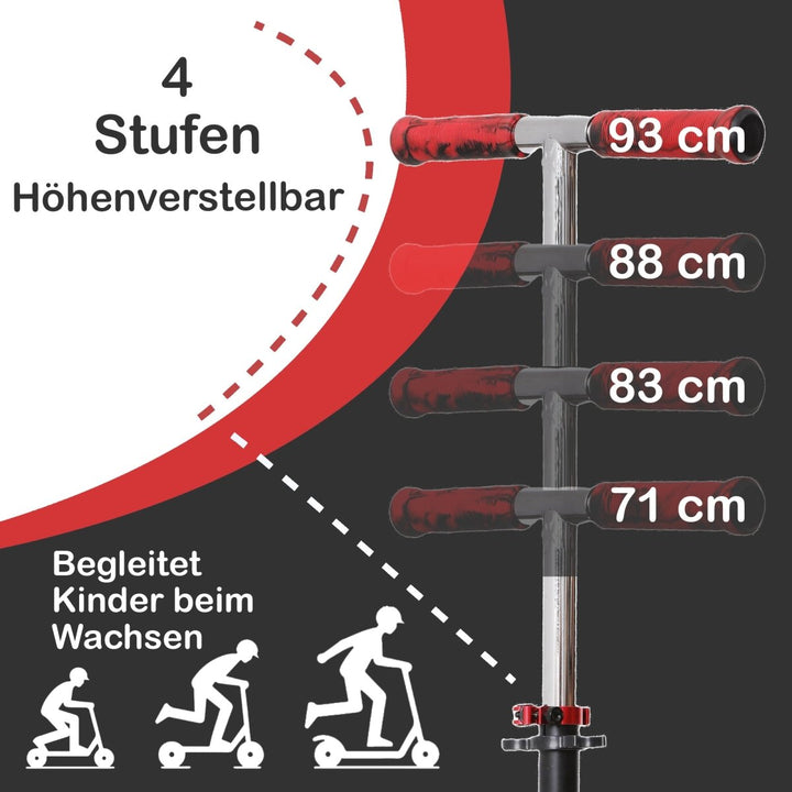Habib Gruppe Cityroller mit XXL Glanz - Rädern | Klappbar & bis 100kg - Europebazar