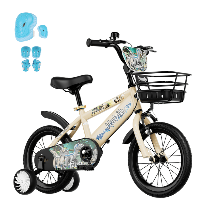 Habib Gruppe Dino Jungenfahrrad 12" 14" 16" | Set mit Schutzpads & Pumpe - Europebazar