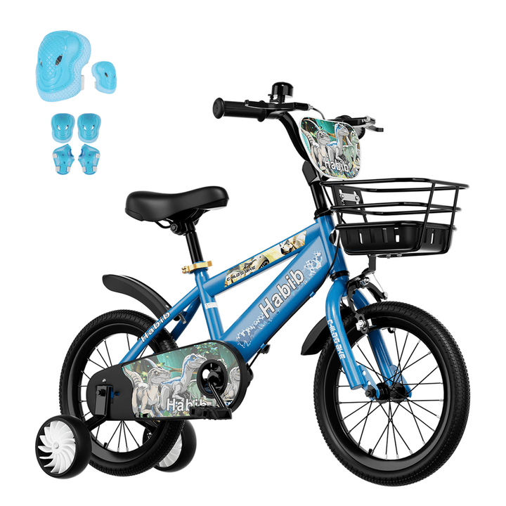 Habib Gruppe Dino Jungenfahrrad 12" 14" 16" | Set mit Schutzpads & Pumpe - Europebazar