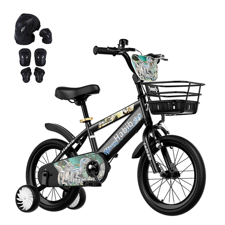 Habib Gruppe Dino Jungenfahrrad 12" 14" 16" | Set mit Schutzpads & Pumpe - Europebazar