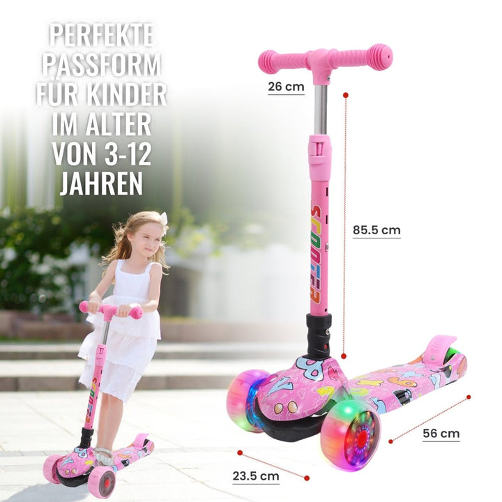 Habib Gruppe Galaxy Roller 3 - Rad mit LED Licht | Klappbar & Verstellbar - Europebazar