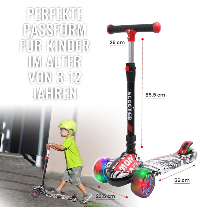 Habib Gruppe Galaxy Roller 3 - Rad mit LED Licht | Klappbar & Verstellbar - Europebazar
