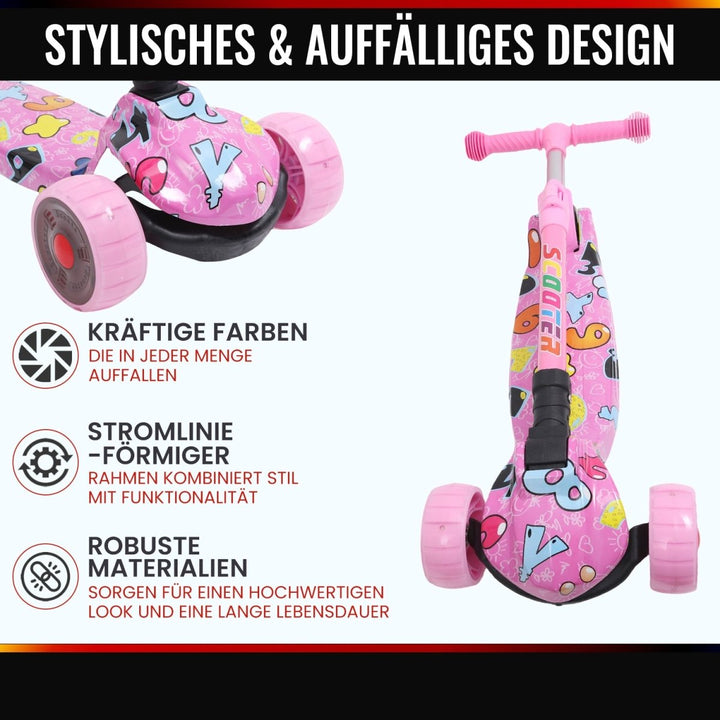 Habib Gruppe Galaxy Roller 3 - Rad mit LED Licht | Klappbar & Verstellbar - Europebazar