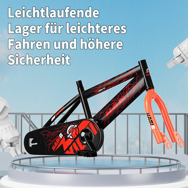 Habib Gruppe Kinderfahrrad Jungenfahrrad 12 14 16 Zoll ab 3 Jahre – mit LED Stützrädern, Korb, Klingel & GRATIS Helm & Pumpe, Vorderradbremse - Europebazar