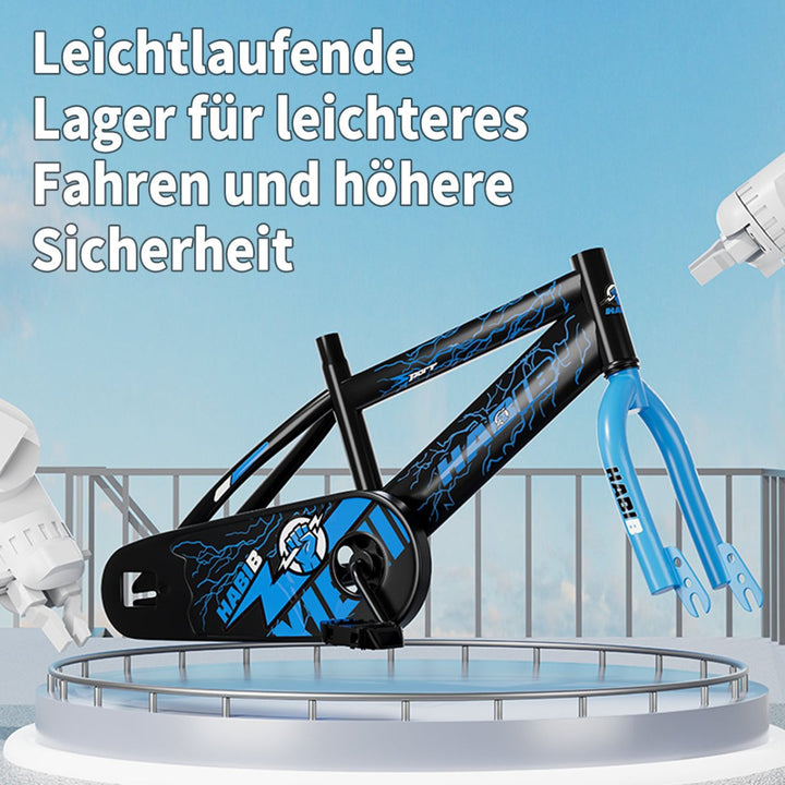 Habib Gruppe Kinderfahrrad Jungenfahrrad 12 14 16 Zoll ab 3 Jahre – mit LED Stützrädern, Korb, Klingel & GRATIS Helm & Pumpe, Vorderradbremse - Europebazar