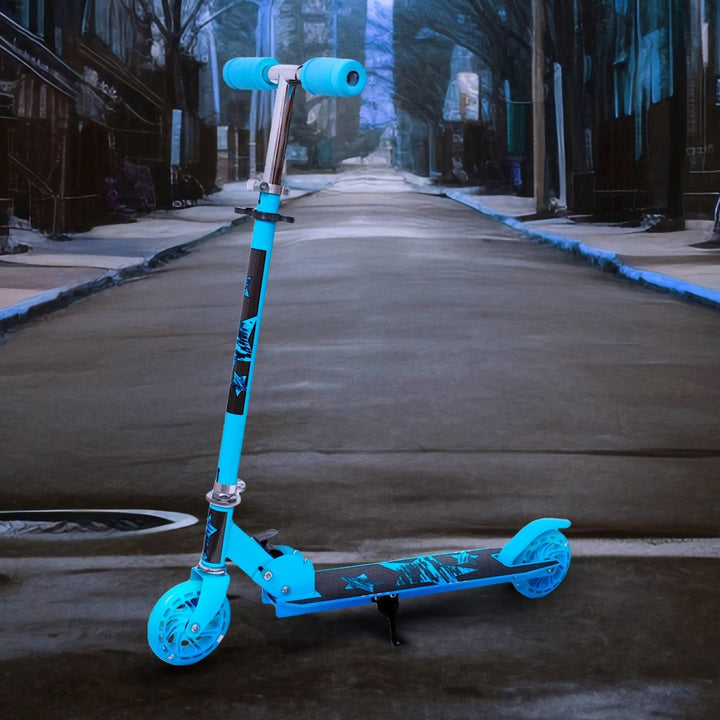 Habib Gruppe Kinderroller mit LED Rädern | Klappbar & 4 - fach Verstellbar - Europebazar