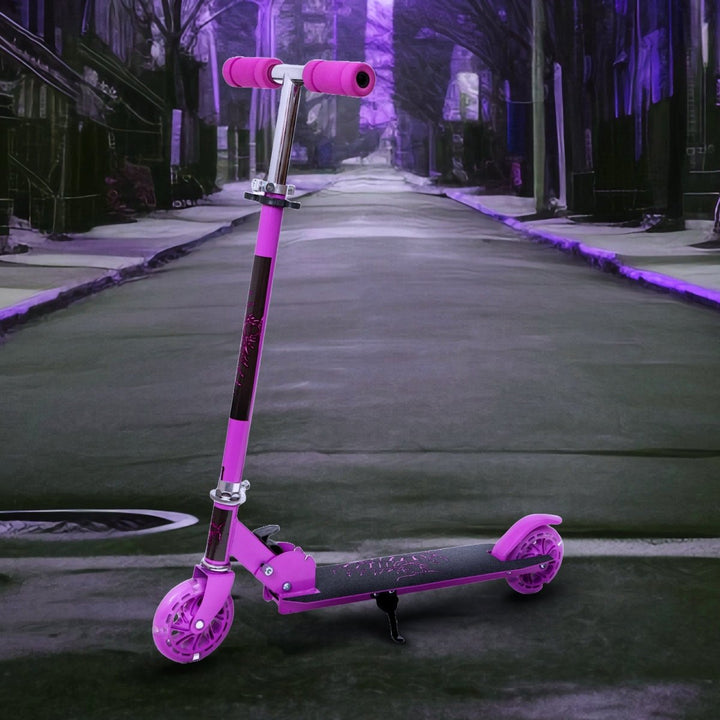 Habib Gruppe Kinderroller mit LED Rädern | Klappbar & 4 - fach Verstellbar - Europebazar