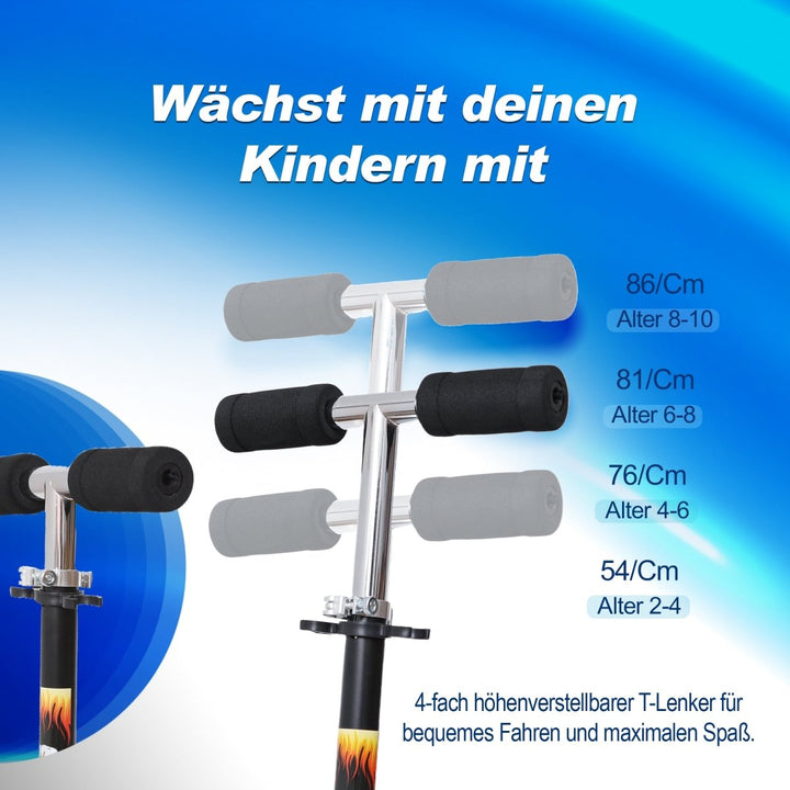 Habib Gruppe Kinderroller mit LED Rädern | Klappbar & 4 - fach Verstellbar - Europebazar