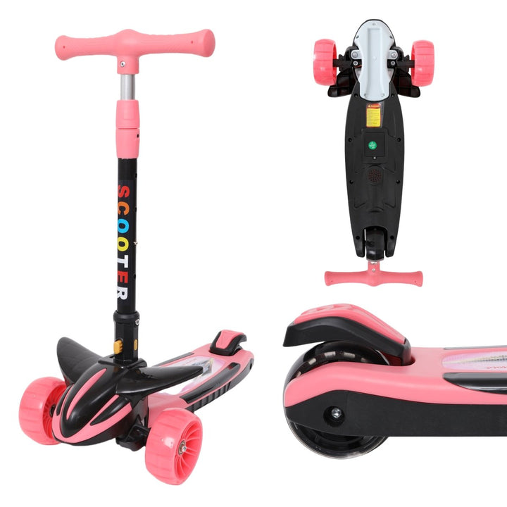Habib Gruppe Plane Scooter Kinderroller | 3 - Rad, LED - Licht & Faltbar - Europebazar