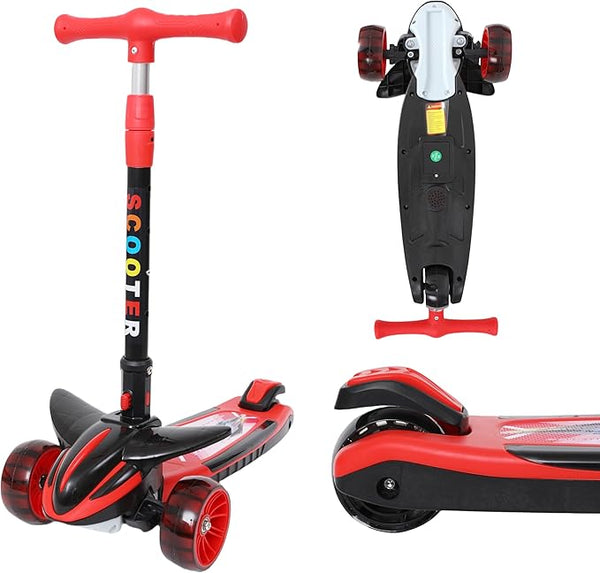 Habib Gruppe Plane Scooter Kinderroller | 3 - Rad, LED - Licht & Faltbar - Europebazar