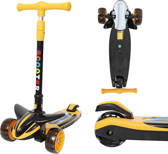 Habib Gruppe Plane Scooter Kinderroller | 3 - Rad, LED - Licht & Faltbar - Europebazar